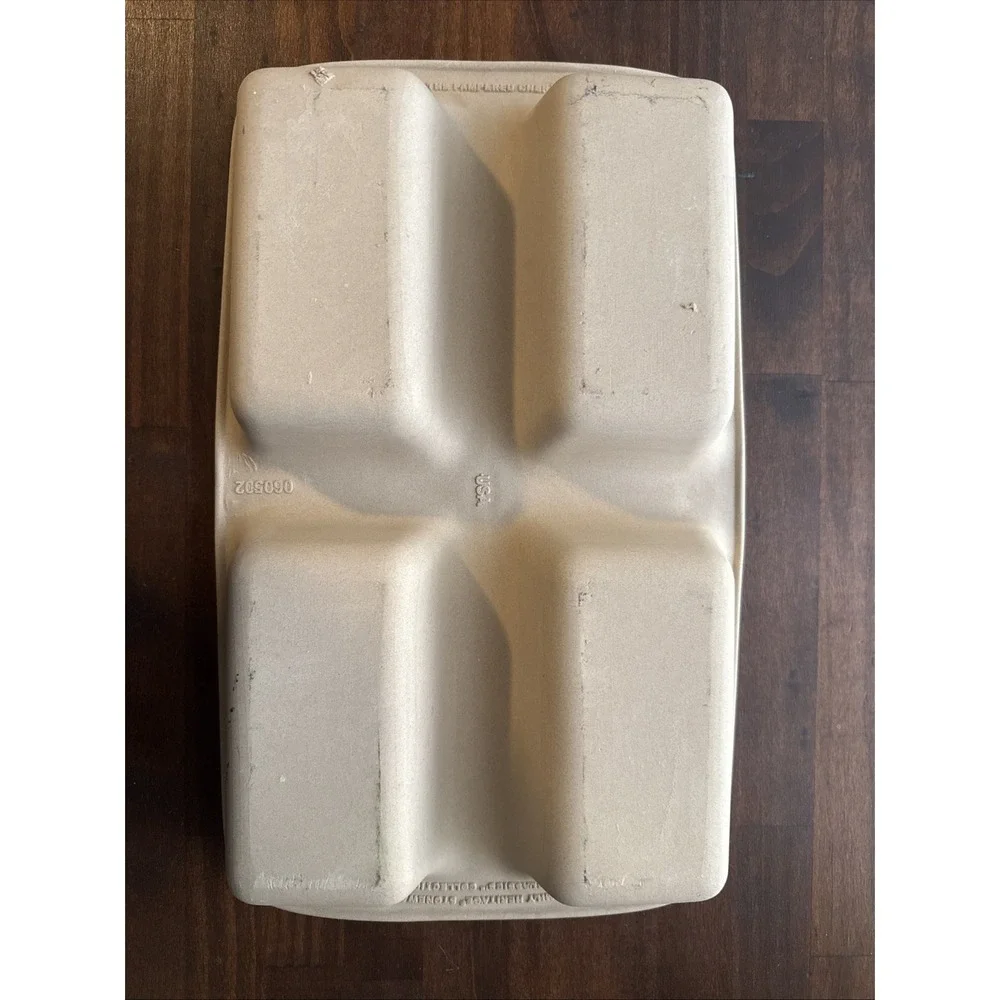 PAMPERED CHEF STONEWARE 4 MINI LOAF BREAD PAN FAMILY HERITAGE CLASSIC COLLECTION
